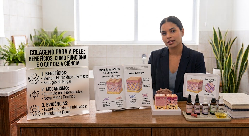 Colágeno para a Pele: Benefícios, Como Funciona e O Que Diz a Ciência